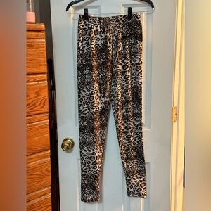 Always Animal Print Leggings Sz 14 NWT Brown